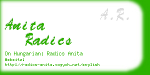 anita radics business card